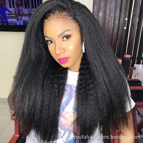 Yaki Curly Kinky Straight Drawstring Ponytail Hair Bundles 100% Brazilian Virgin Human Hair Extension Ponytail For Black Women